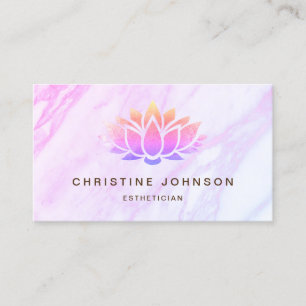 Cartão De Visita logotipo floral lotus