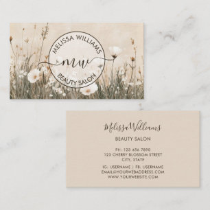 Cartão de Visita Logotipo Flores Silvestres