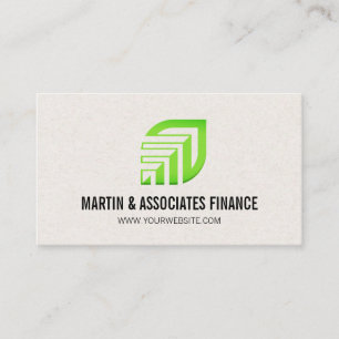 Cartão De Visita Logotipo Folha   Finanças