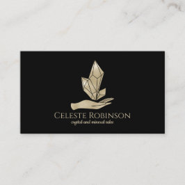 Cartão De Visita Logotipo Gem Personalizado para Boho de Mão Crista
