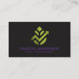 Cartão De Visita Logotipo Geométrico da Finance Leaf