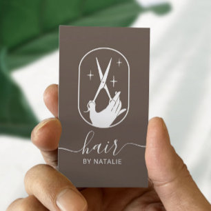 Cartão De Visita Logotipo Hair Stylist de Tesoura Salão de beleza 