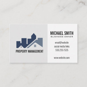 Cartão De Visita Logotipo Imobiliário de Construção