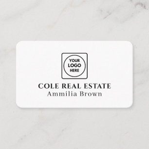 Cartão De Visita Logotipo Imobiliário Design de Realtor Mínimo Mo