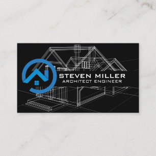 Cartão De Visita Logotipo Imobiliário Impressões azuis