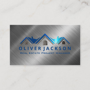 Cartão De Visita Logotipo Imobiliário Shine Metálico