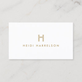 CARTÃO DE VISITA LOGOTIPO INICIAL DO MONOGRAMA INICIAL BRANCO E DOU