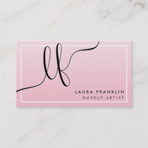 Cartão De Visita Logotipo inicial mínimo moderno do LUXURY SCRIPT