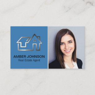 Cartão De Visita Logotipo Inicial Propriedades Residenciais Cor