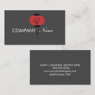 Cartão de Visita Logotipo Japão Restaurante Asiáti