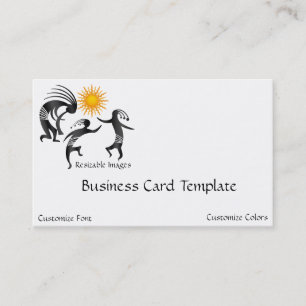 Cartão de Visita Logotipo Kokopelli Dançarinos
