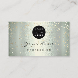 Cartão De Visita Logotipo Makeup Artist Hair Unhas Green Dourado Co