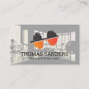 Cartão De Visita Logotipo Malhação Dumbbell   Gym   Formador pessoa