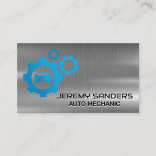 Cartão De Visita Logotipo mecânico de reparação de automóveis   Met