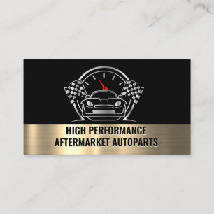 Cartão De Visita Logotipo Metálico de Corrida Automática
