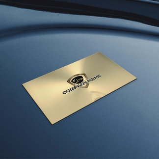 Cartão De Visita Logotipo metálico de luxo faux gold style