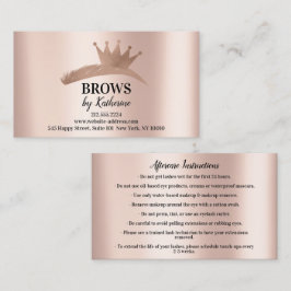 Cartão De Visita Logotipo Micorblade Eyebrow Logo Aftercare Logotip