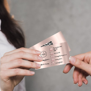 Cartão De Visita Logotipo Mídia social Dourada Código QR Endereço R