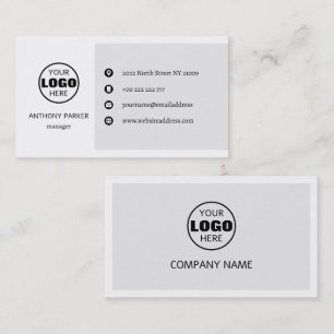 Cartão De Visita Logotipo minimalista