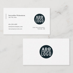 Cartão De Visita Logotipo Minimalista de Marca Moderna