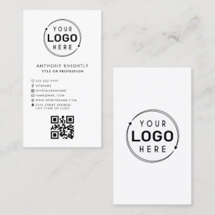 Cartão De Visita Logotipo minimalista Ícones de mídia social Código
