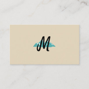 Cartão De Visita Logotipo minimalista moderno da montanha do