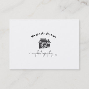 Cartão De Visita Logotipo Minimalista Moderno de Câmera Fotográfica