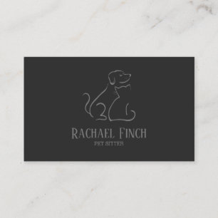 Cartão De Visita Logotipo minimalista moderno do animal de