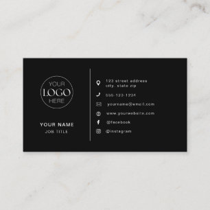 Cartão De Visita Logotipo Minimalista Moderno Ícones de Mídia Socia