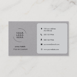 Cartão De Visita Logotipo Minimalista Moderno   Ícones Personalizad