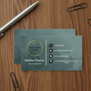 Cartão De Visita Logotipo Minimalista Personalizado para Design de