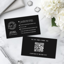 Logotipo Minimalista Profissional Código QR Preto