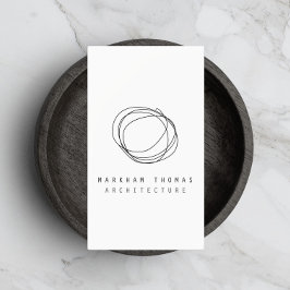 Cartão De Visita Logotipo mínimo e moderno do criador