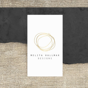 Cartão De Visita Logotipo mínimo e moderno do Scribble do