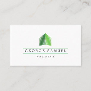 Cartão De Visita Logotipo Moderno Abstrato da Casa Corretor Código
