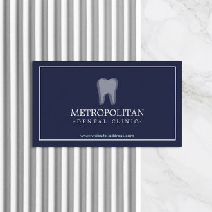 Cartão De Visita Logotipo moderno clássico do dente do dentista em