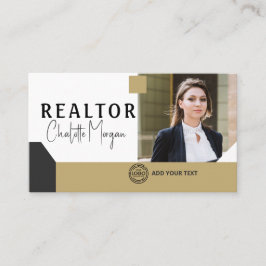 Cartão De Visita Logotipo Moderno de Agente Imobiliário Corretor de
