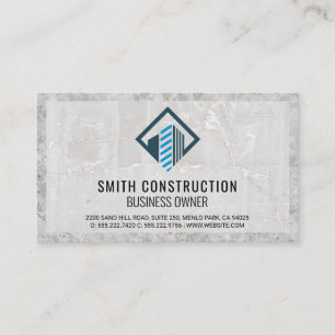 Cartão De Visita Logotipo moderno de construção Concreto de má