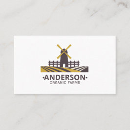 Cartão De Visita Logotipo Moderno de Farmer Biológico