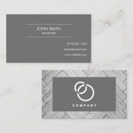 Cartão De Visita Logotipo Moderno de Herringbone