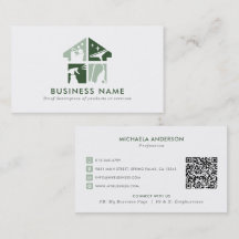 Logotipo Moderno de Serviço de Limpeza & Código QR