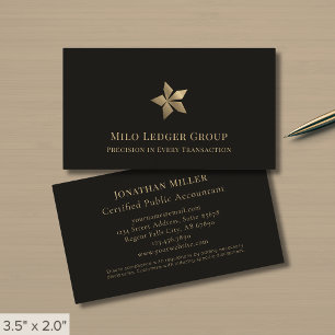 Cartão De Visita Logotipo Moderno Dourado Preto