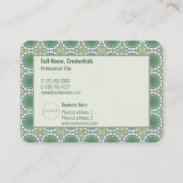 Cartão De Visita Logotipo moderno Elegante Abstrato Floral Padrão V