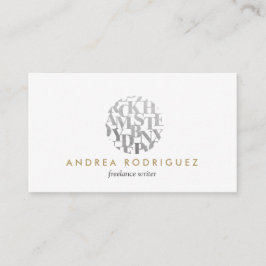 Cartão De Visita Logotipo moderno em formato Letterform para Autore