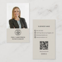 Logotipo Moderno Foto QR Mídia Social Profissional
