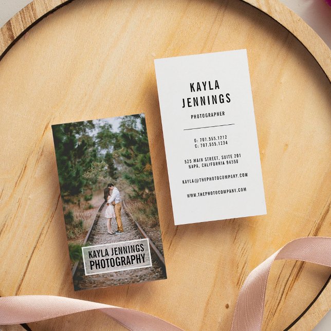Cartão De Visita Logotipo moderno | Fotógrafo Vertical (Criador carregado)