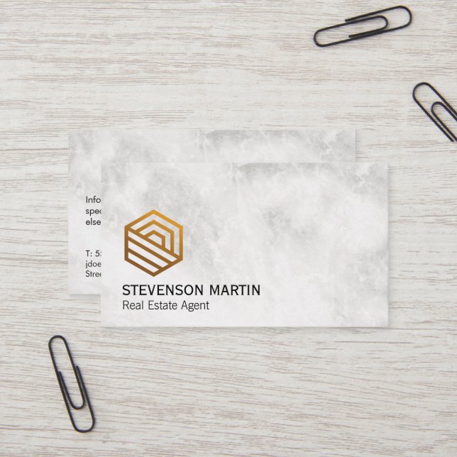 Cartão De Visita Logotipo moderno Imobiliário (Frente/Verso In Situ)