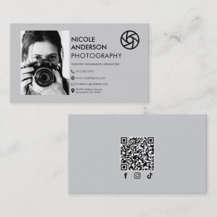 Cartão De Visita Logotipo Moderno Minimalista na Frente Fotografia 