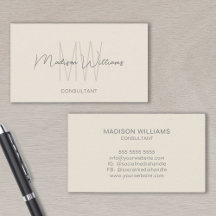 Logotipo Moderno Monograma Nome Creme Bege Consult