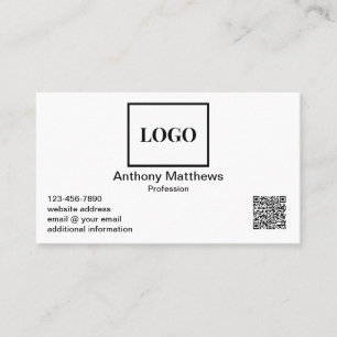 Cartão De Visita Logotipo moderno profissional adicionar logotipo e